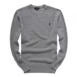 polo pulls hommes manche longue boutique mode reduction affaires gris a